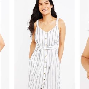 NWOT STRIPED PULL OVER BUTTON FRONT NURSING DRESS